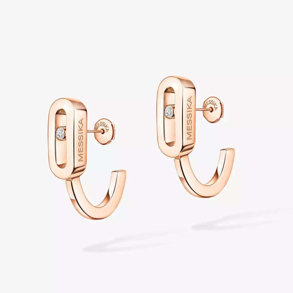 [Lumi]Diamond Mini Hoop Earrings Move Classique