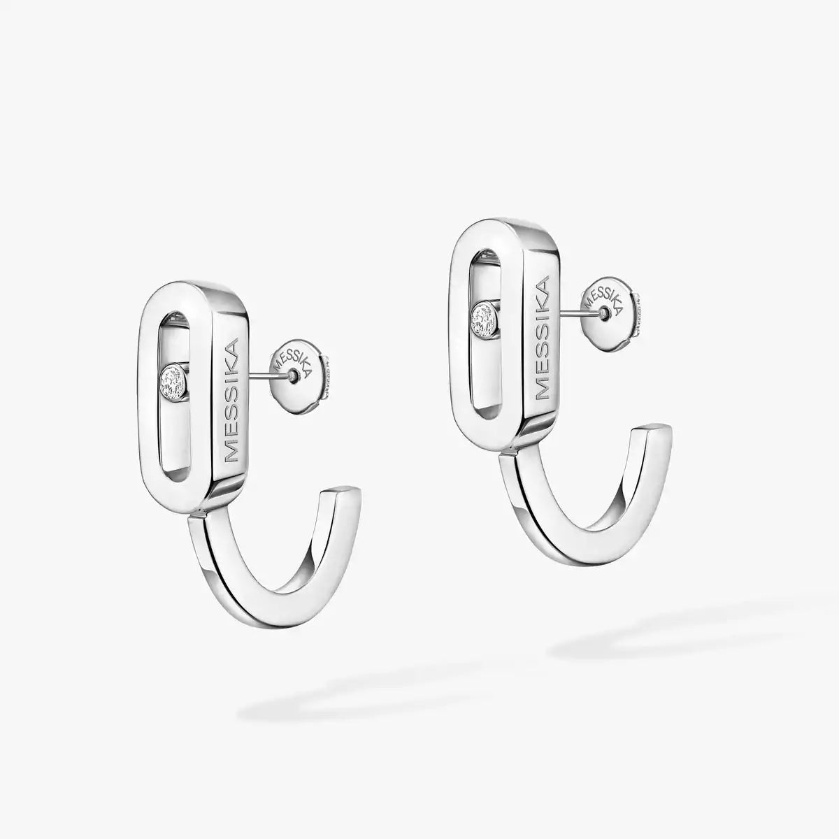 [Lumi]Diamond Mini Hoop Earrings Move Classique