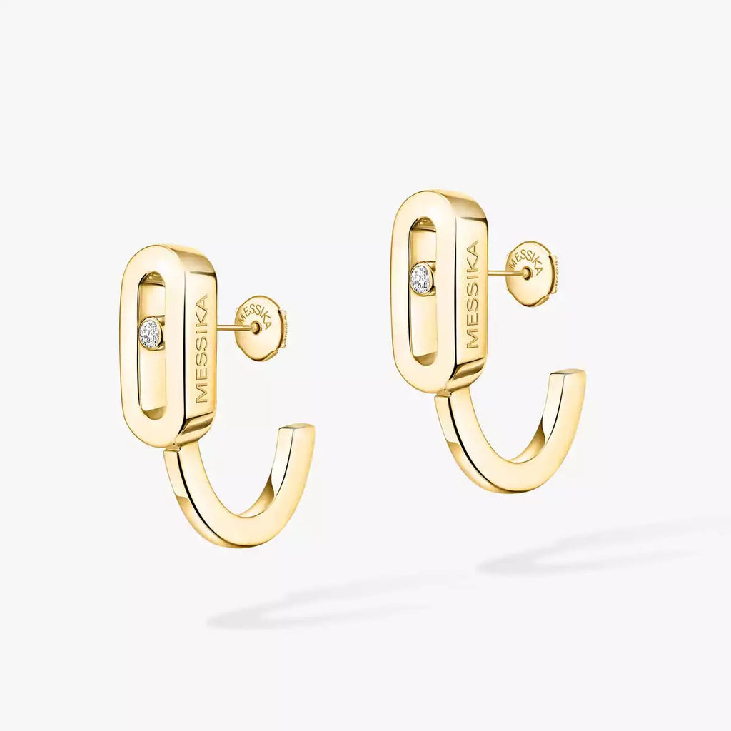[Lumi Jewels]Diamond Mini Hoop Earrings Move Classique