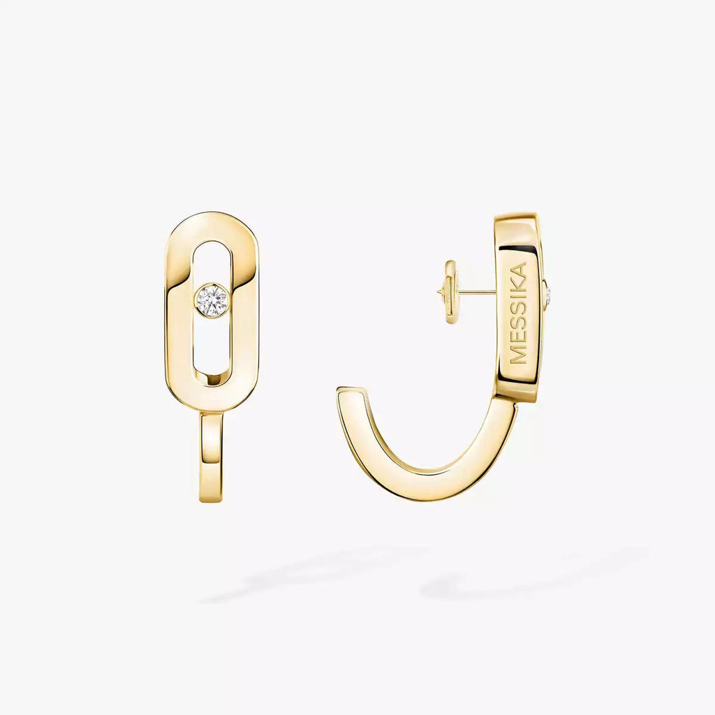 [Lumi Jewels]Diamond Mini Hoop Earrings Move Classique