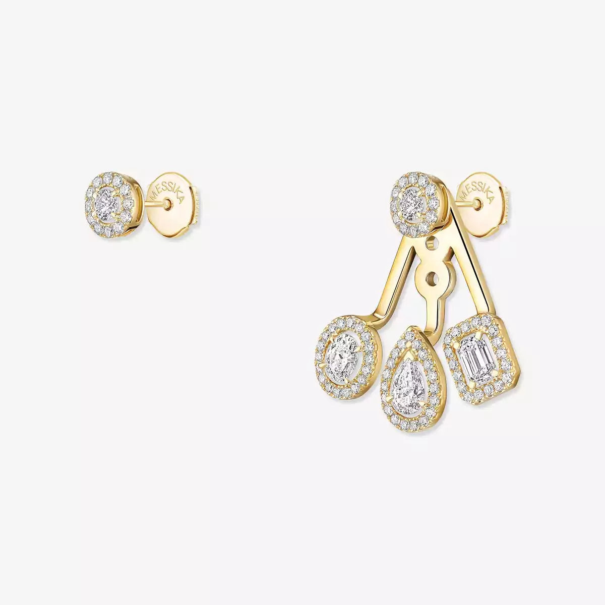 [Lumi Jewels] My Twin Trio  Diamond Earrings