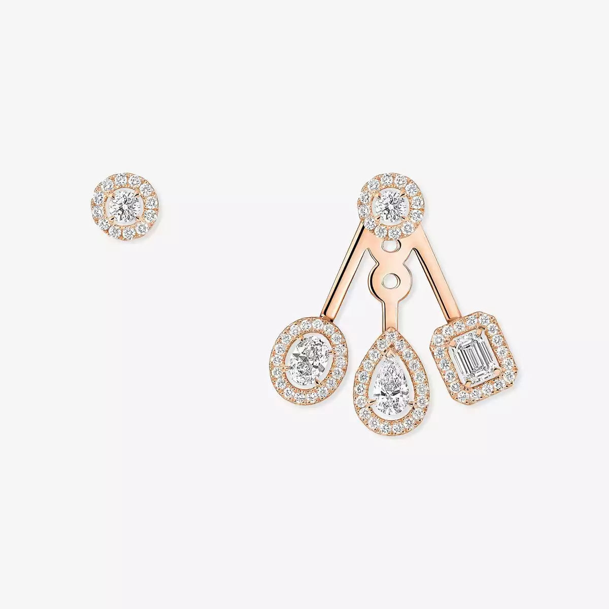 [Lumi Jewels] My Twin Trio  Diamond Earrings
