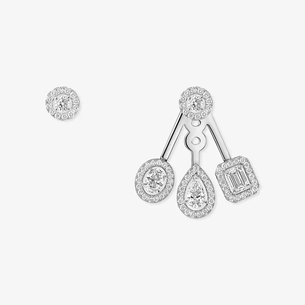 [Lumi Jewels] My Twin Trio  Diamond Earrings