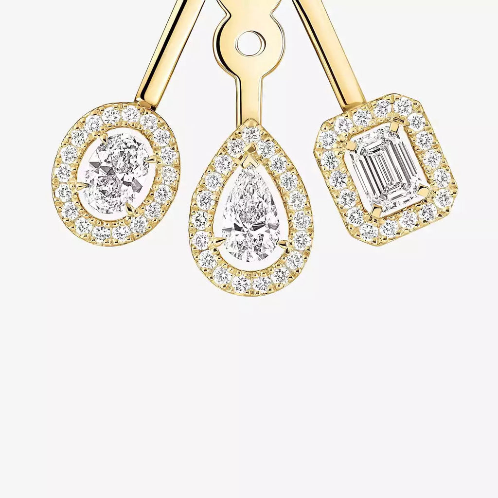 [Lumi Jewels] My Twin Trio  Diamond Earrings