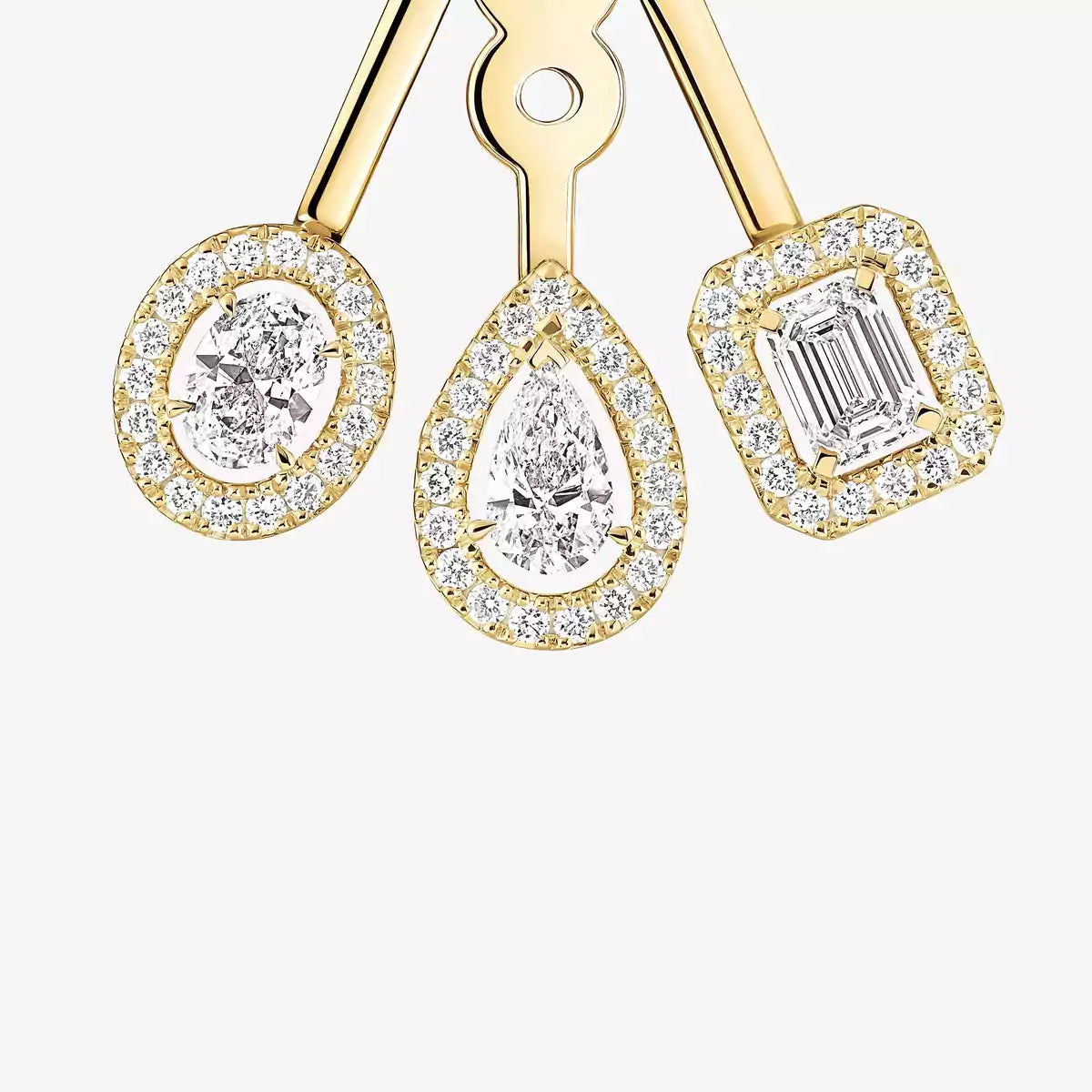 [Lumi Jewels] My Twin Trio  Diamond Earrings