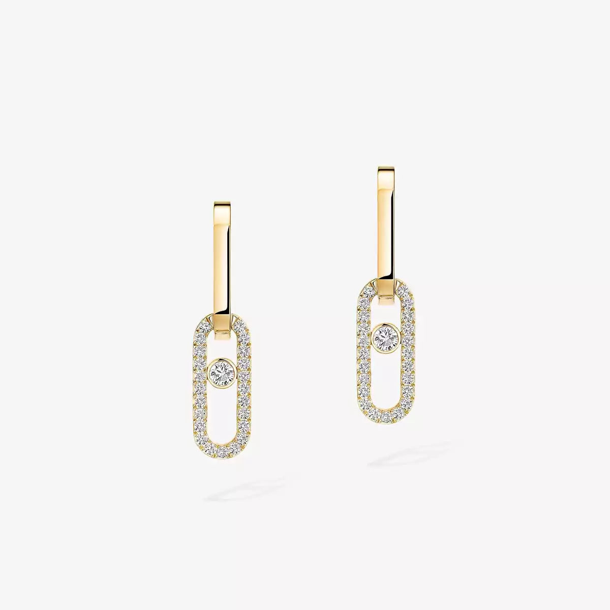 [Lumi]Move Link Diamond Earrings