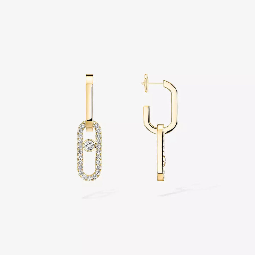 [Lumi]Move Link Diamond Earrings