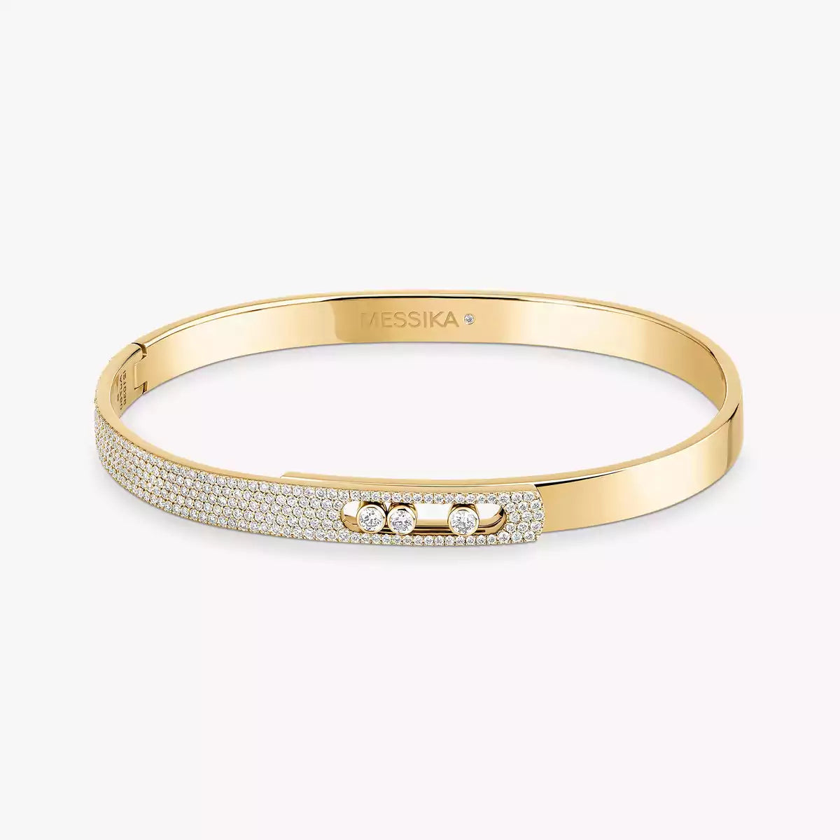 [Lumi Jewels]Move Noa Rose Gold Pav¨¦ Diamond Bangle Bracelet