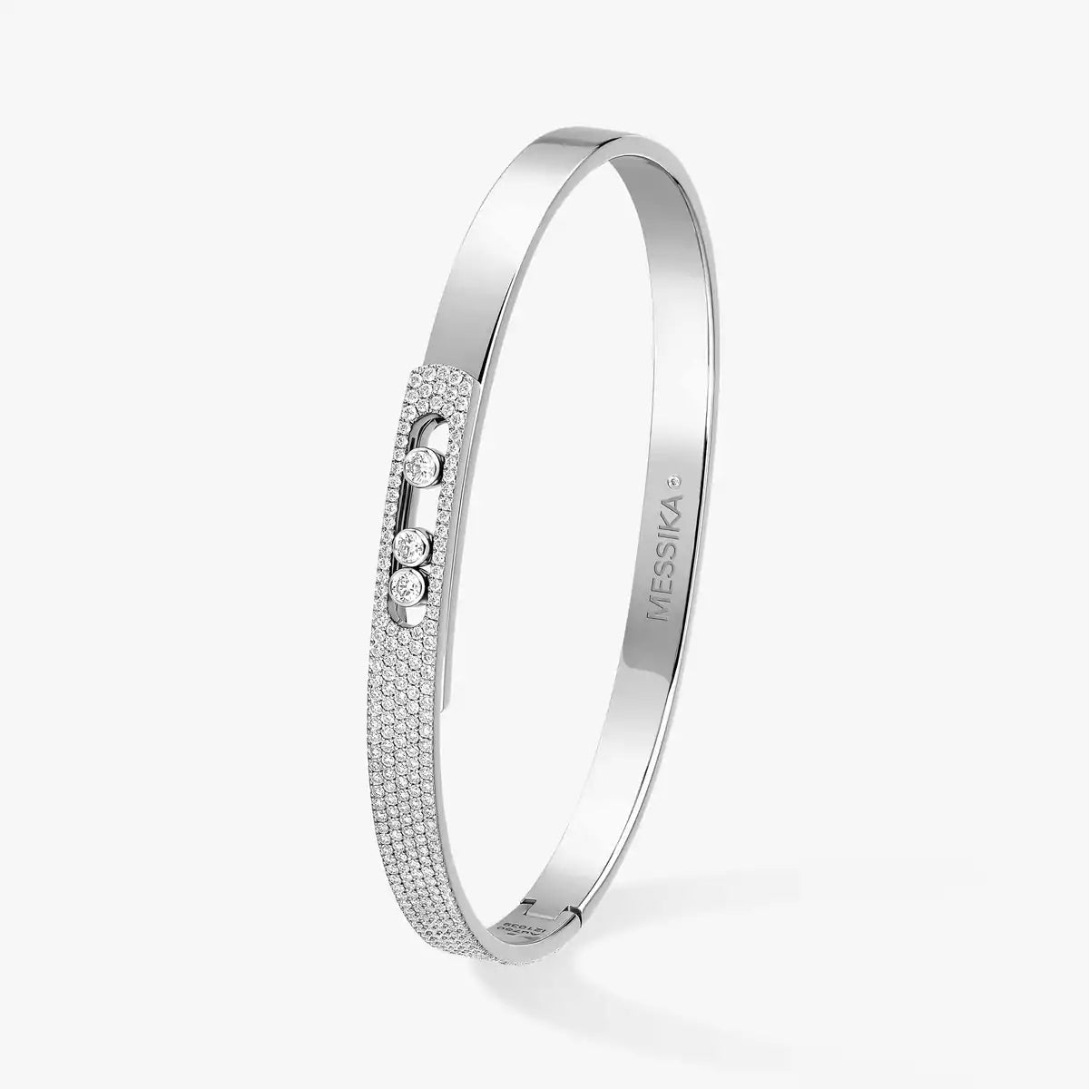 [Lumi Jewels]Move Noa Rose Gold Pav¨¦ Diamond Bangle Bracelet