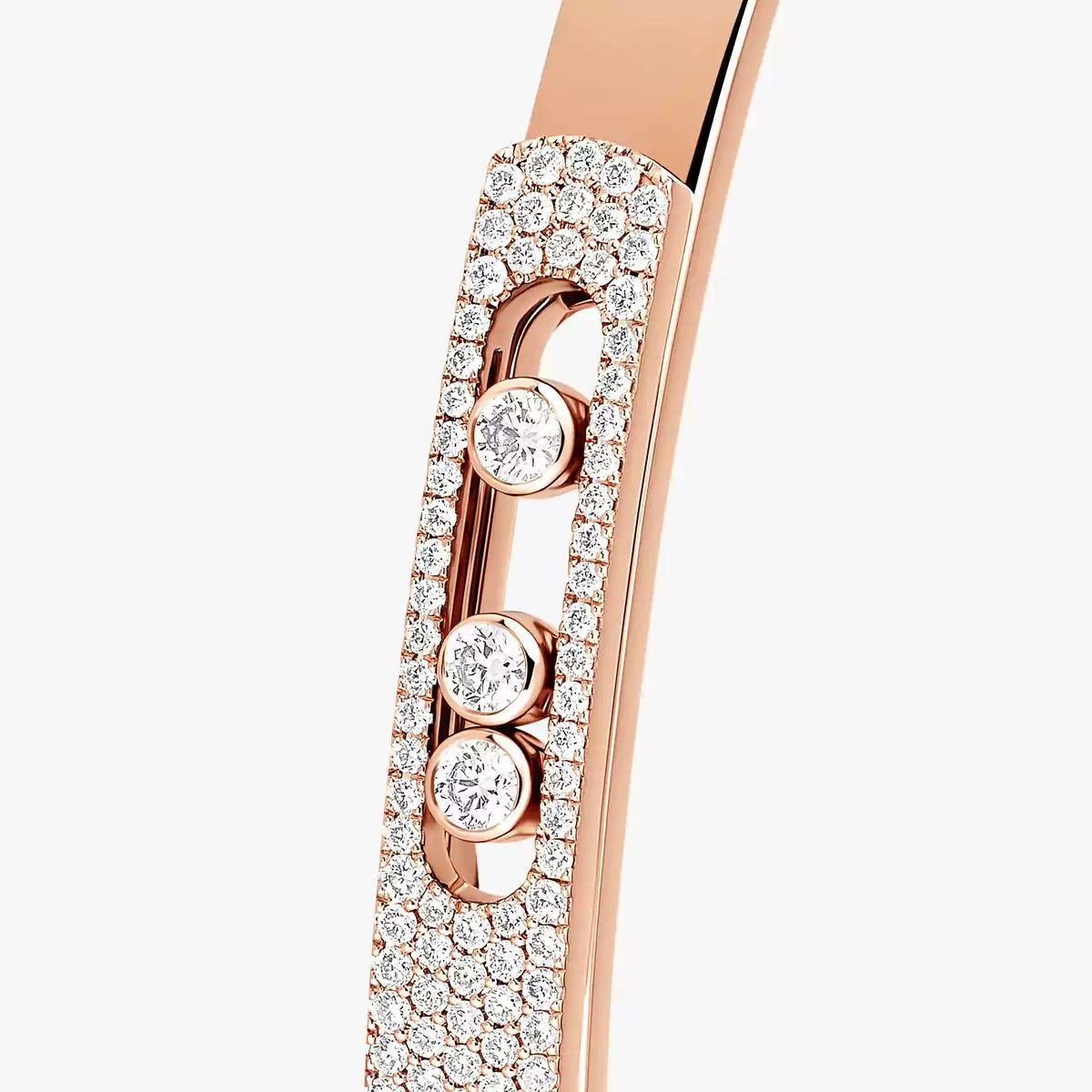 [Lumi Jewels]Move Noa Rose Gold Pav¨¦ Diamond Bangle Bracelet