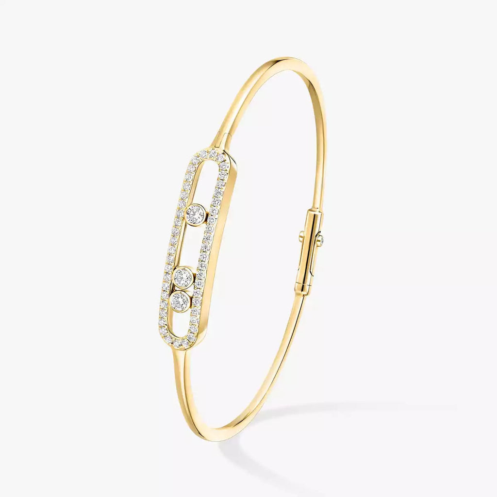 [Lumi Jewels]Move Pav¨¦ Diamond Bangle Bracelet M