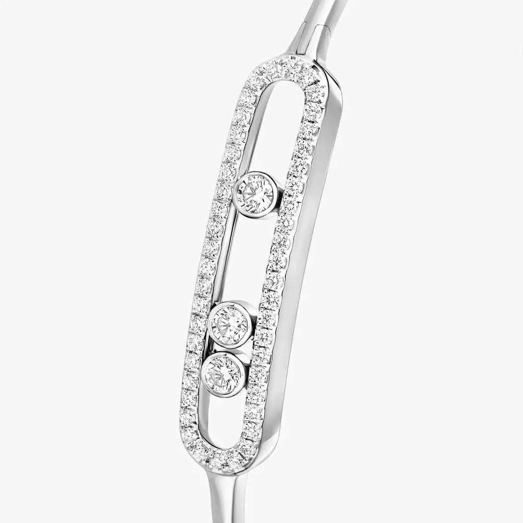 [Lumi Jewels]Move Pav¨¦ Diamond Bangle Bracelet M