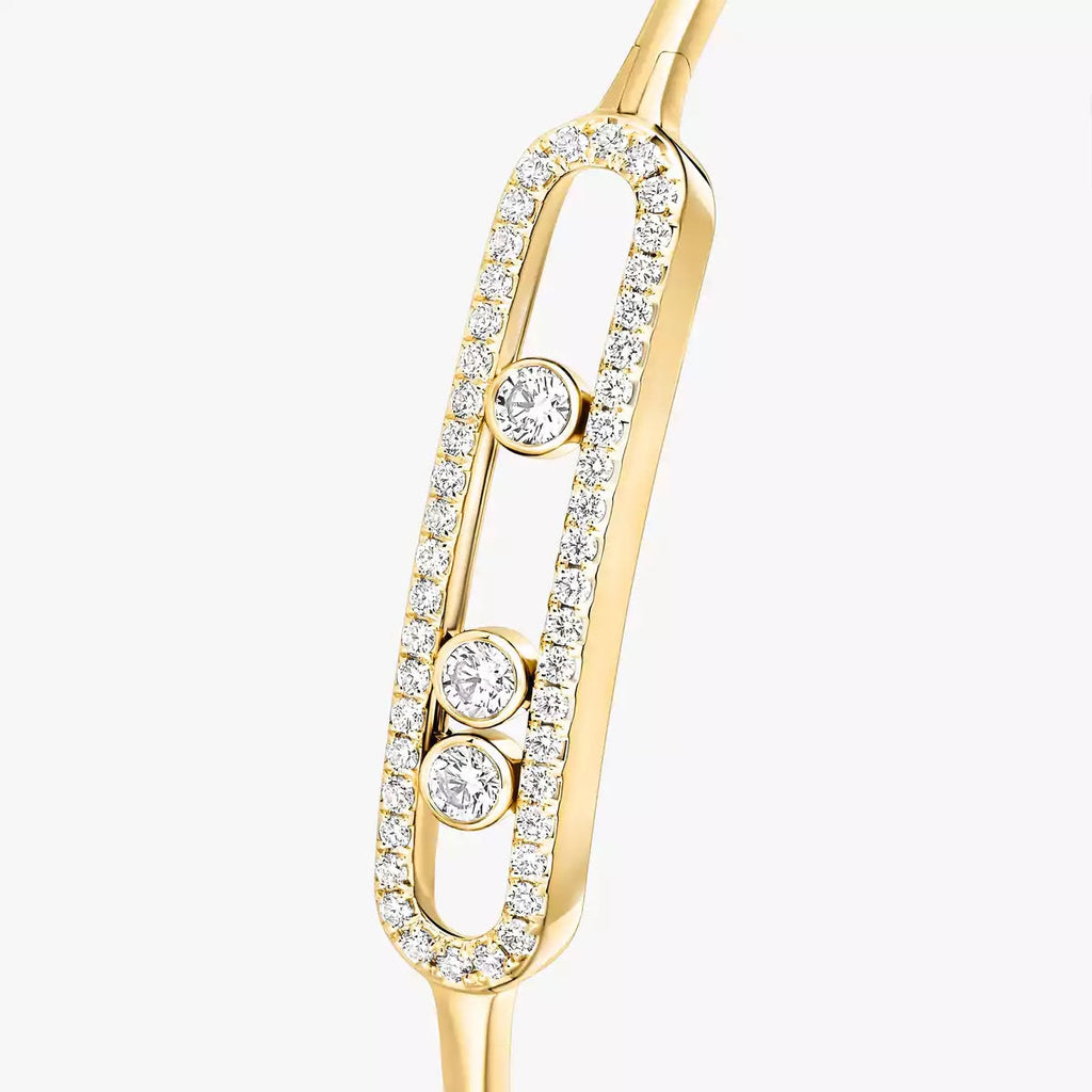 [Lumi Jewels]Move Pav¨¦ Diamond Bangle Bracelet M
