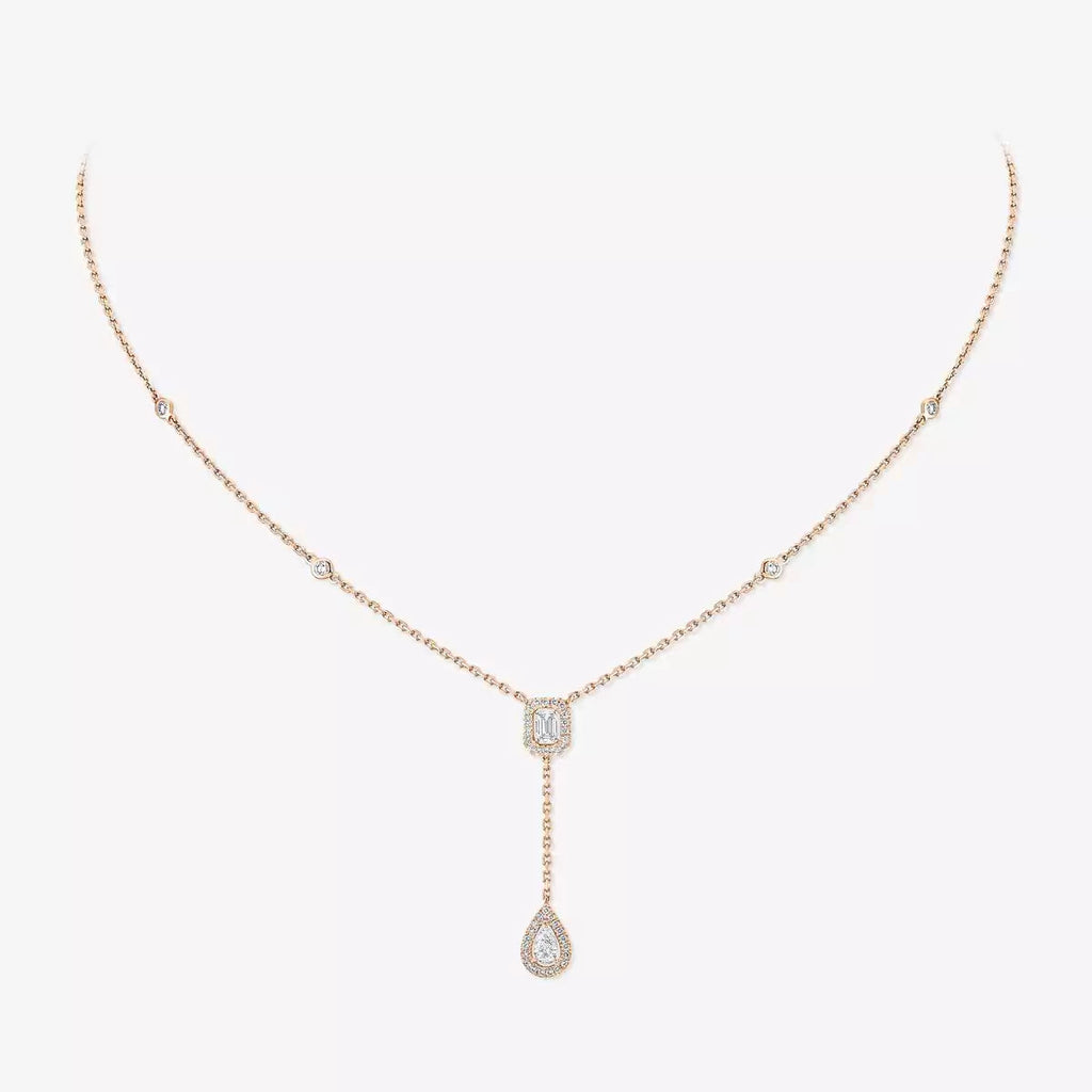 [Lumi]Gold Diamond Tie Necklace