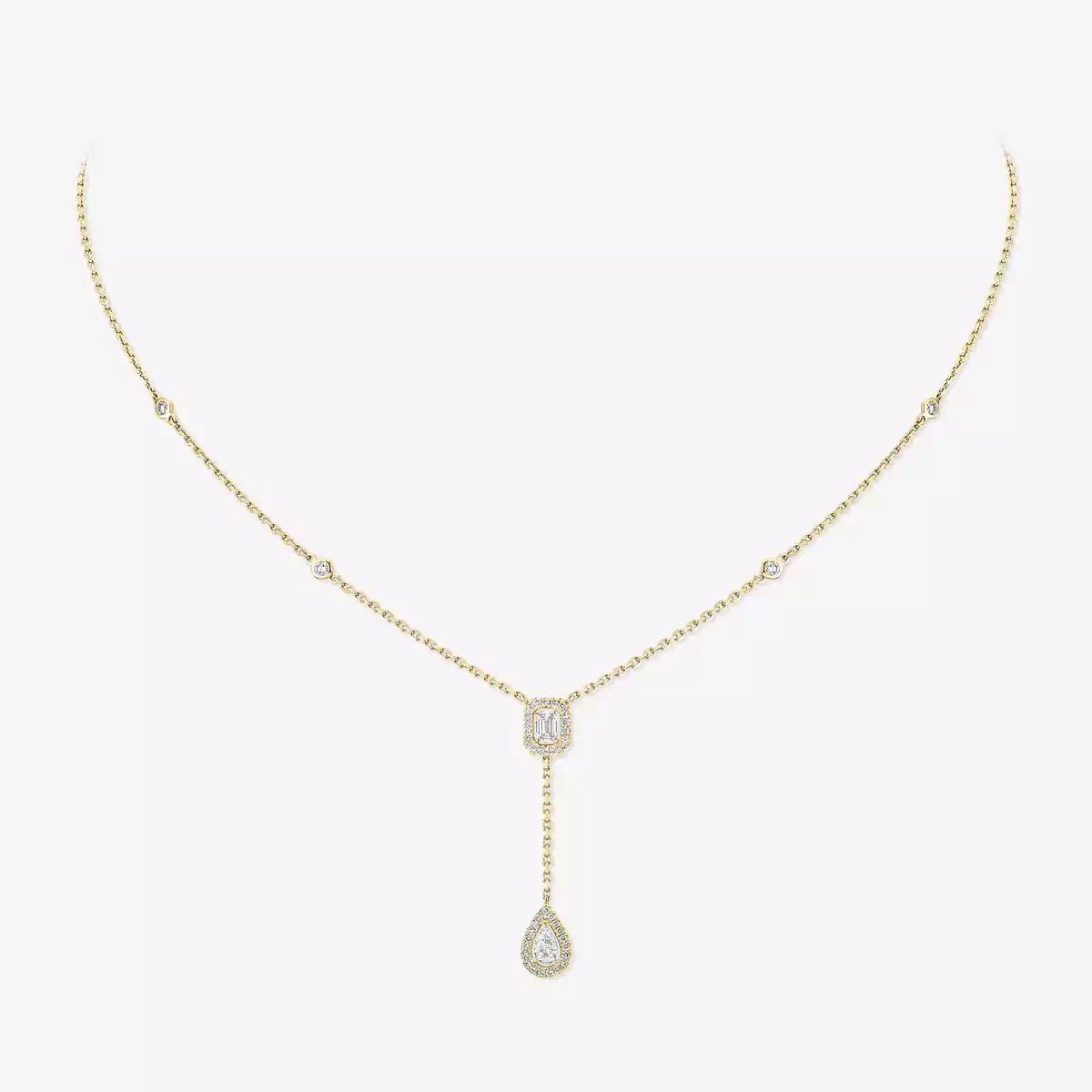 [Lumi Jewels]Gold Diamond Tie Necklace