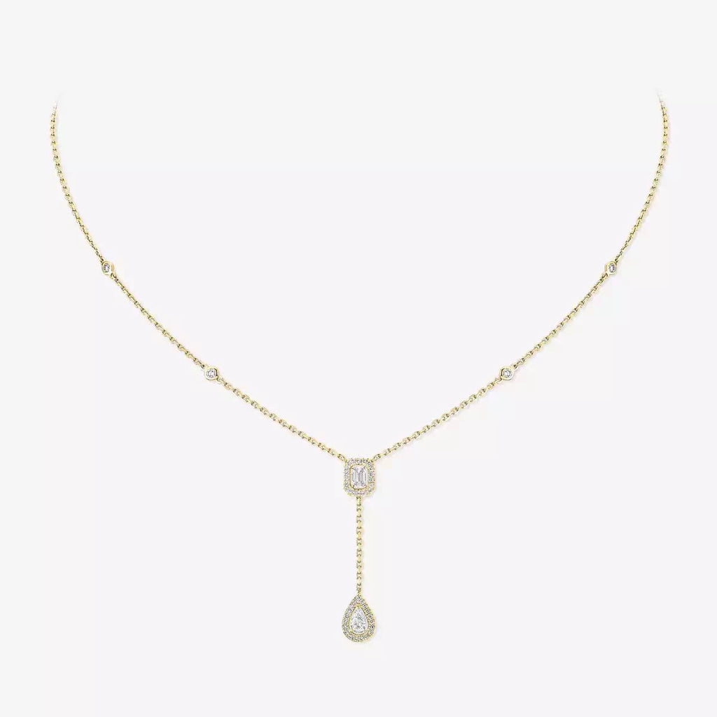 [Lumi]Gold Diamond Tie Necklace