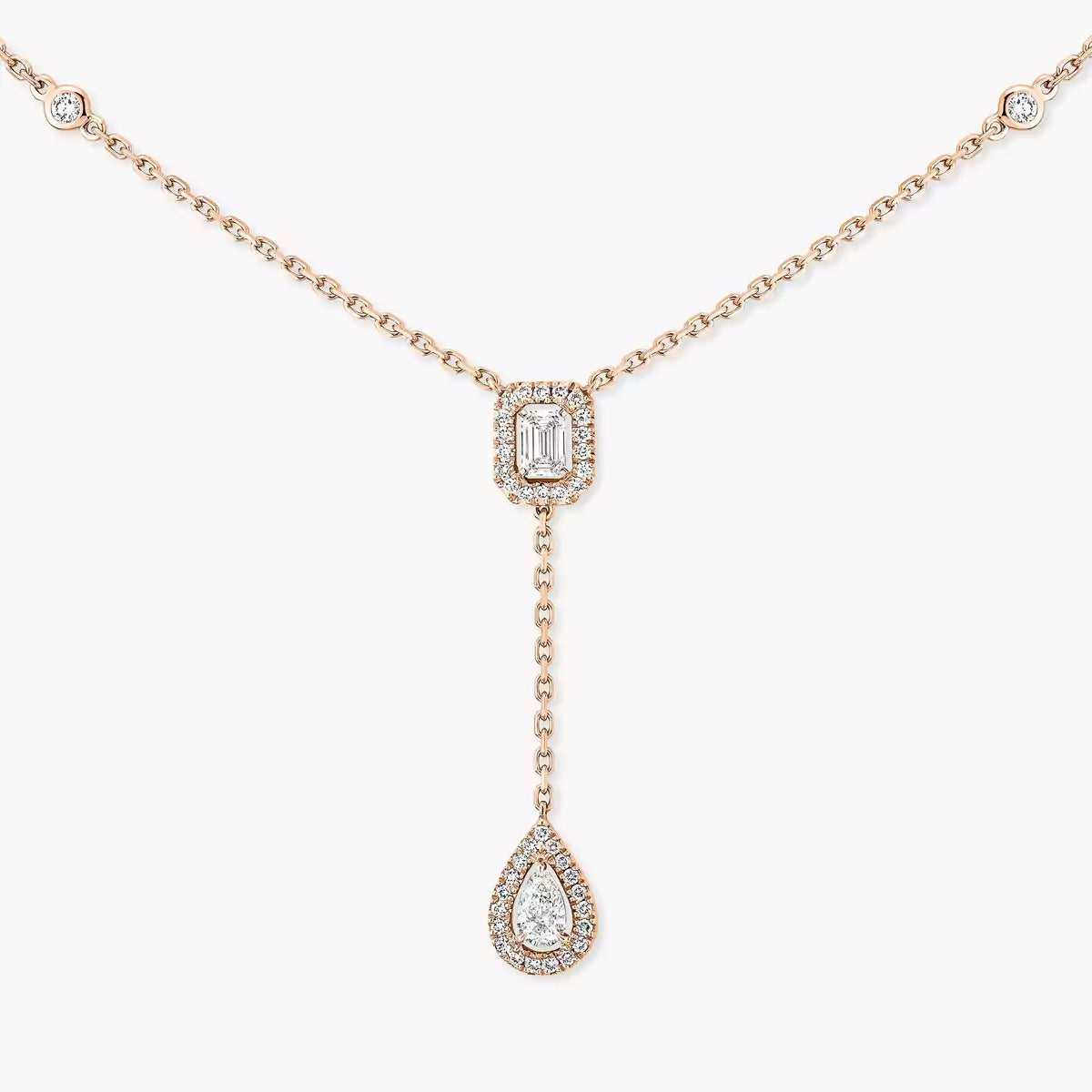 [Lumi Jewels]Gold Diamond Tie Necklace