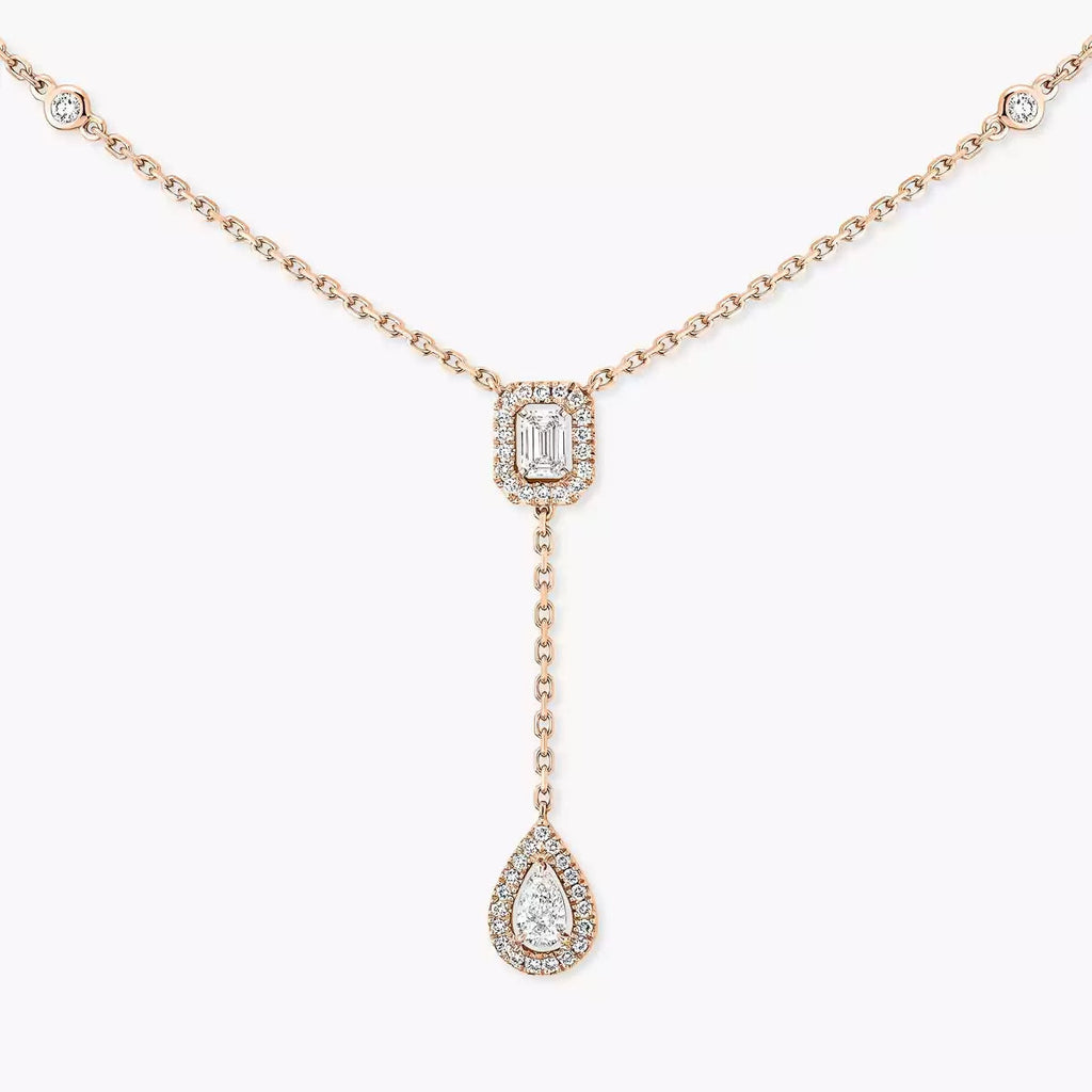 [Lumi]Gold Diamond Tie Necklace