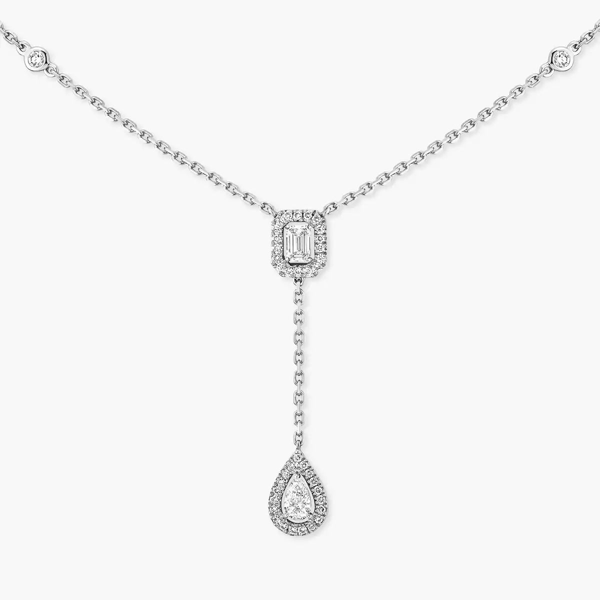 [Lumi]Gold Diamond Tie Necklace