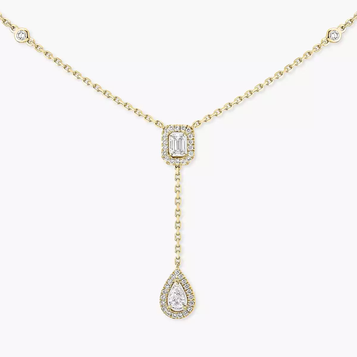 [Lumi Jewels]Gold Diamond Tie Necklace