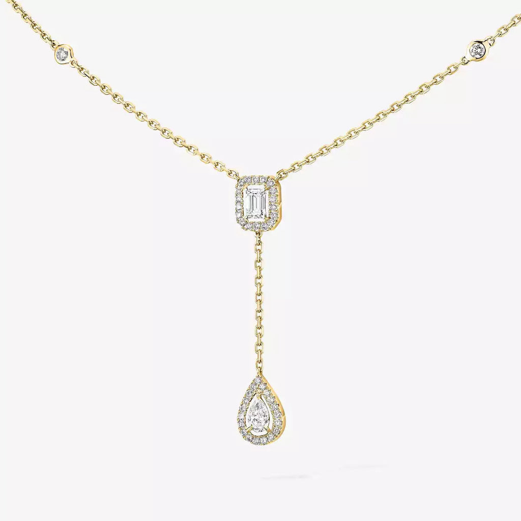 [Lumi Jewels]Gold Diamond Tie Necklace