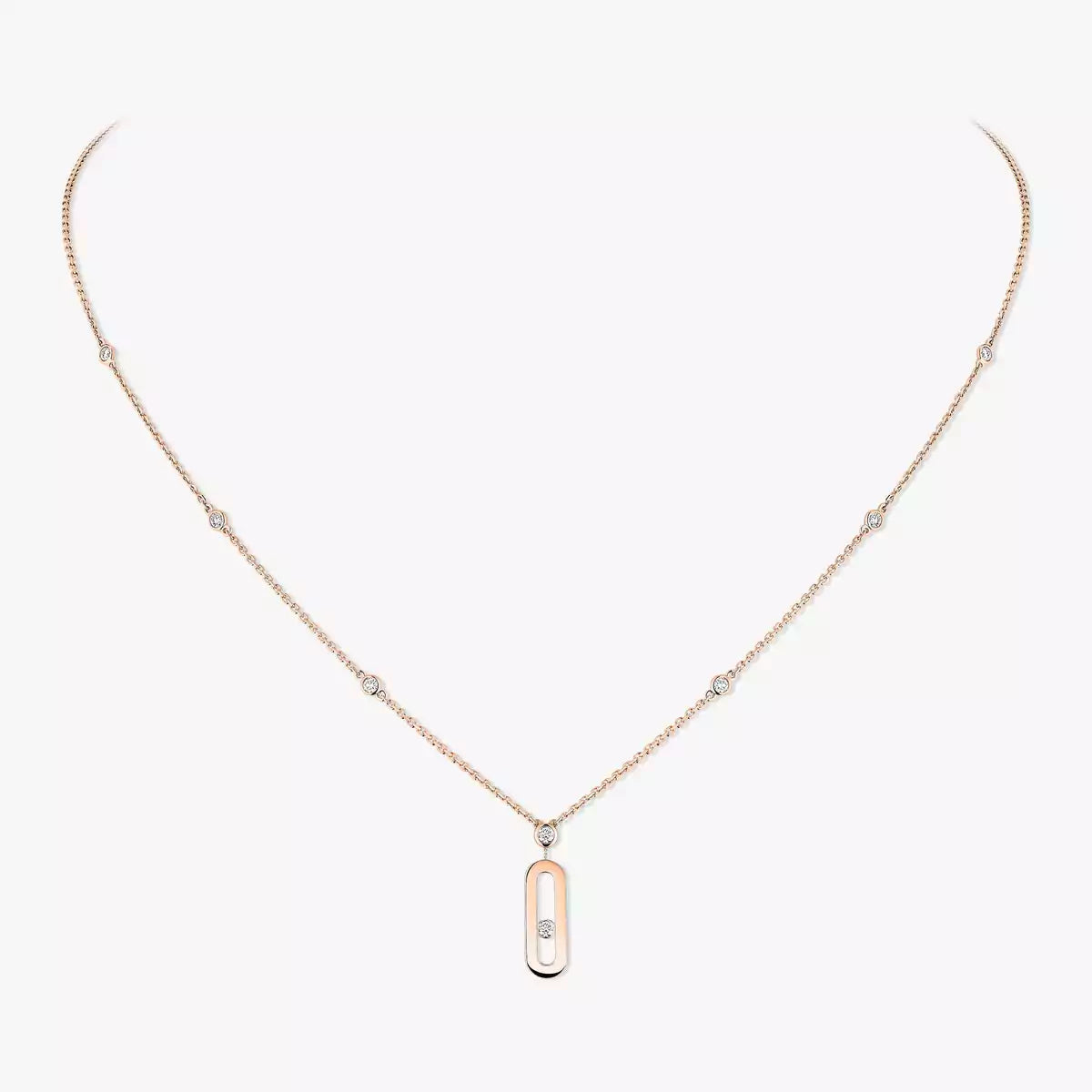 [Lumi] Move Uno Gold Diamond Long Necklace
