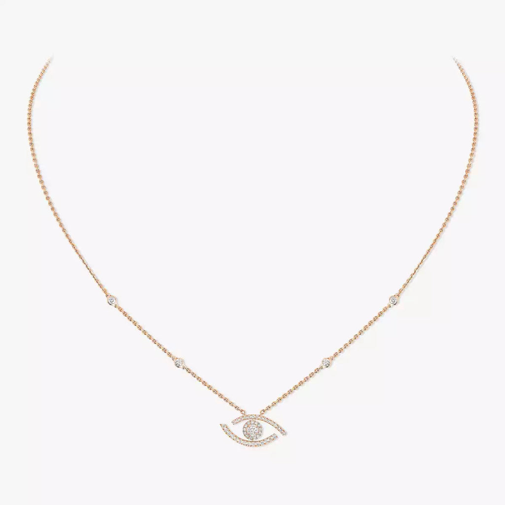 [Lumi Jewels]Pave_ Diamond Necklace Lucky Eye