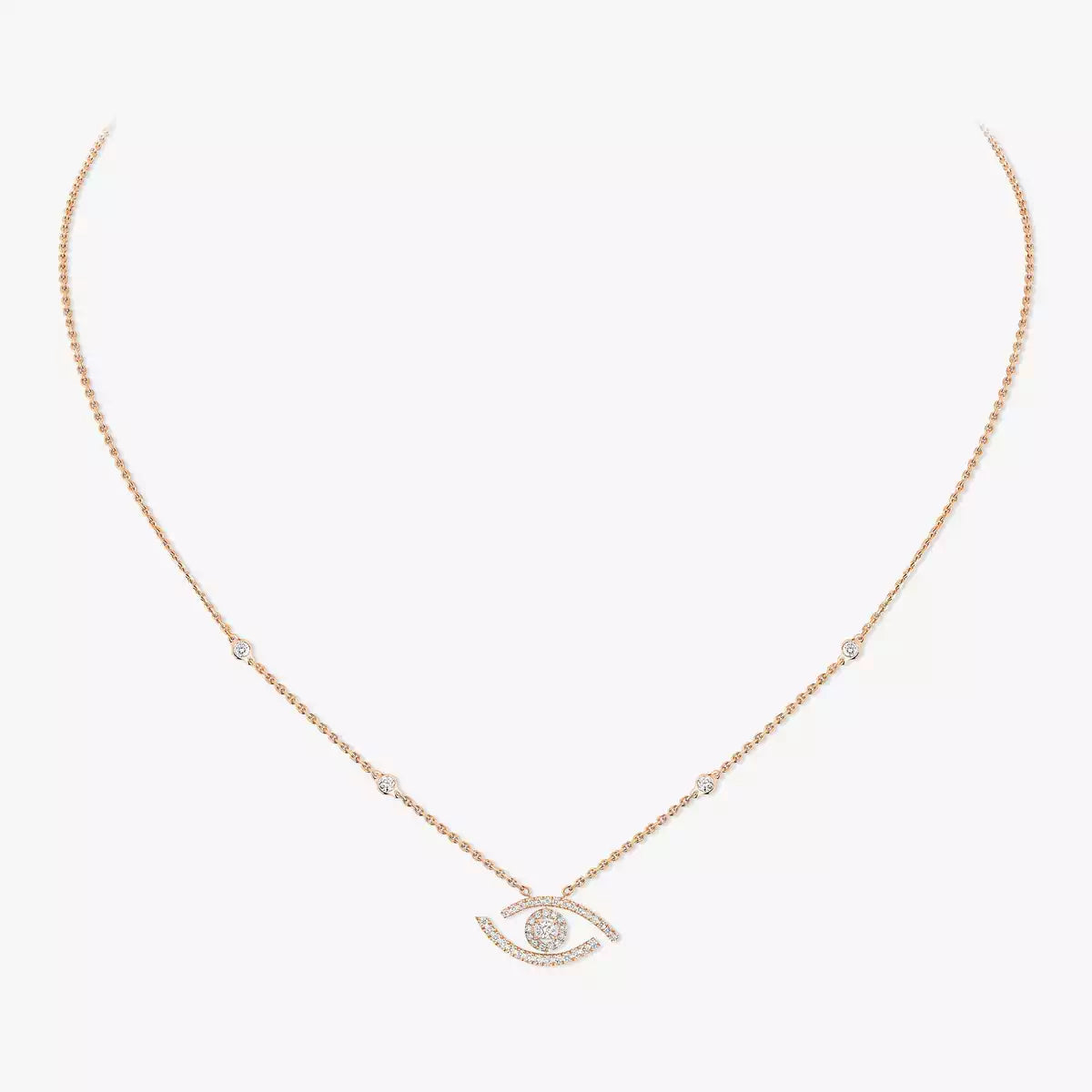 [Lumi Jewels]Pave_ Diamond Necklace Lucky Eye