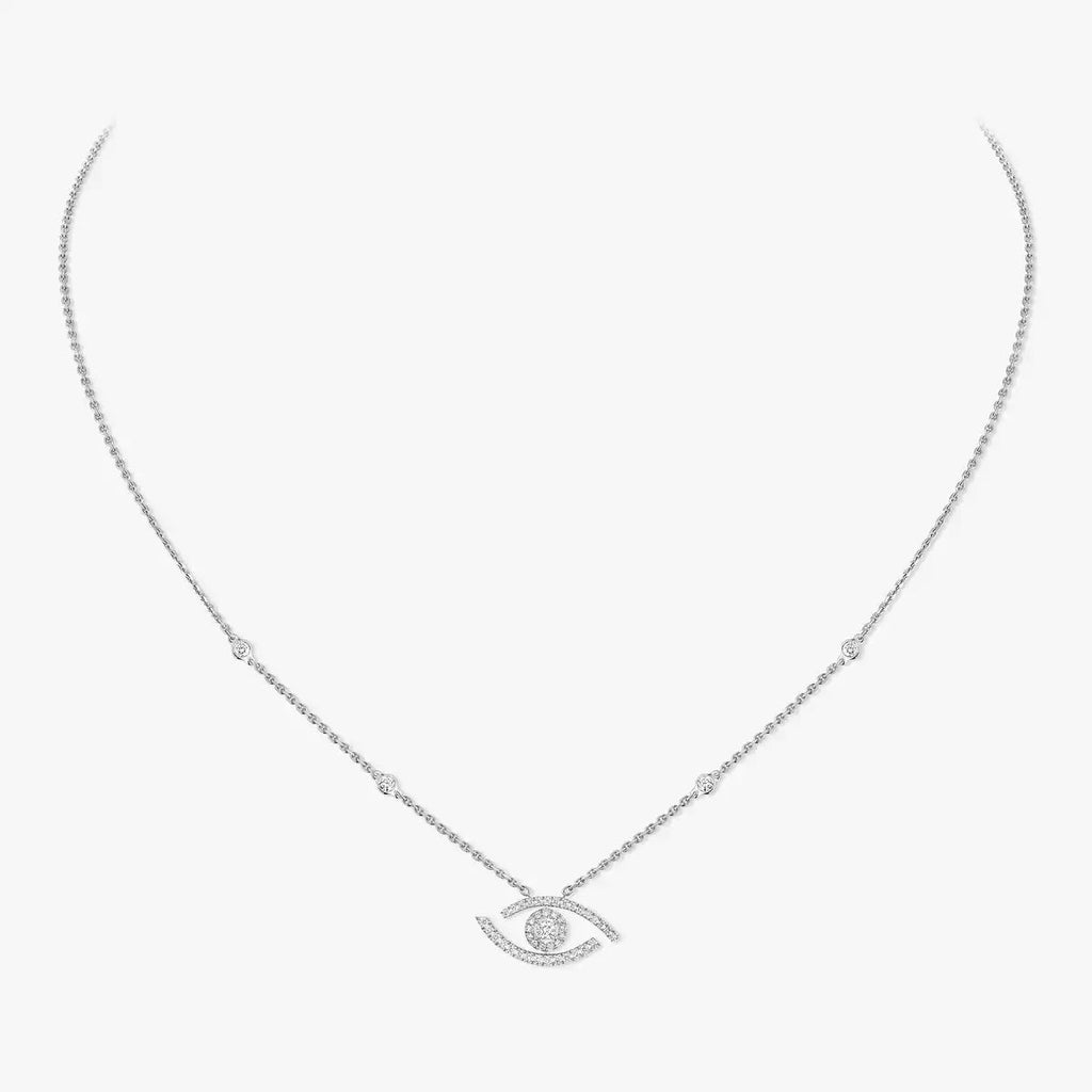 [Lumi Jewels]Pave_ Diamond Necklace Lucky Eye