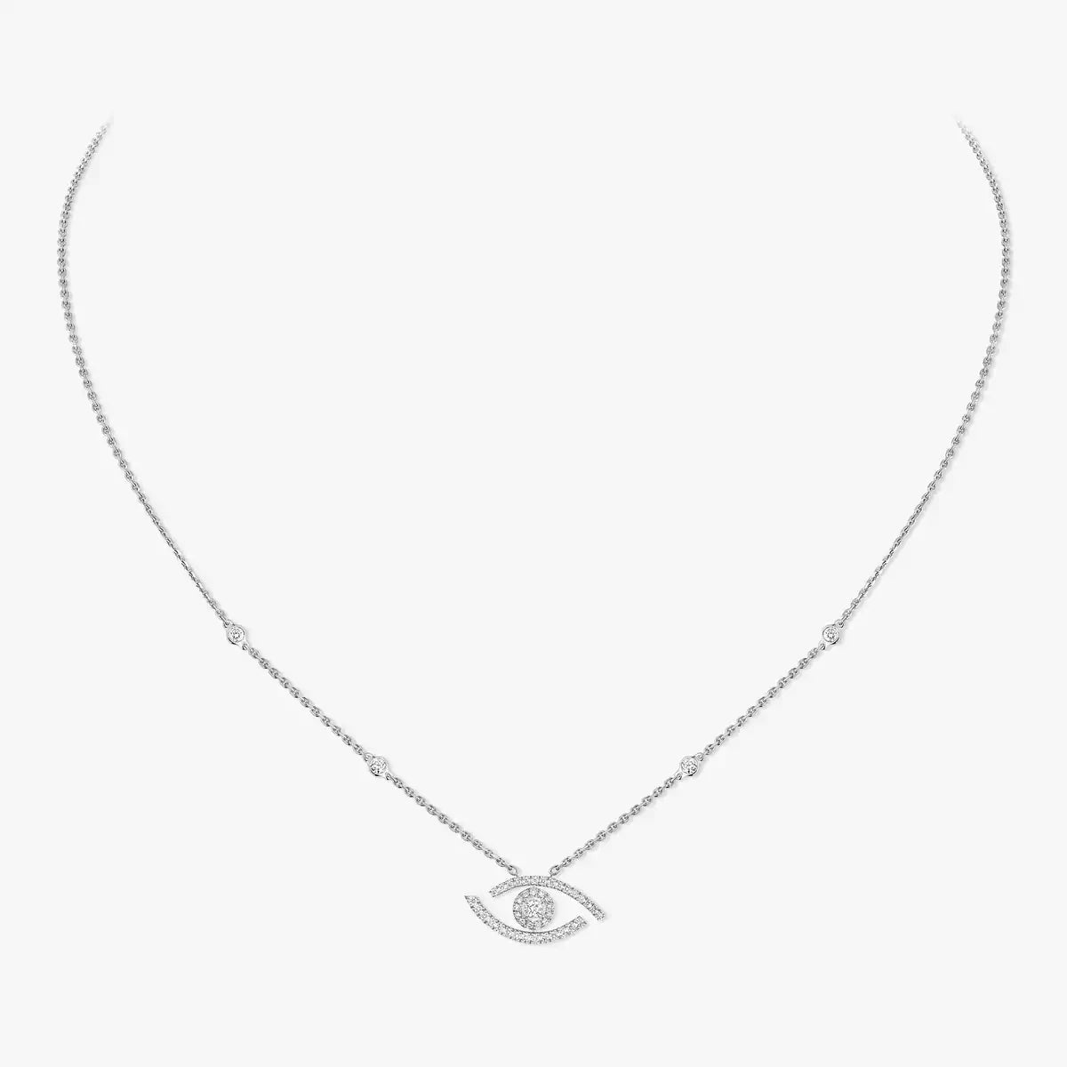 [Lumi Jewels]Pave_ Diamond Necklace Lucky Eye