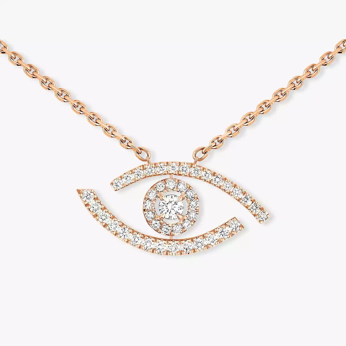 [Lumi Jewels]Pave_ Diamond Necklace Lucky Eye
