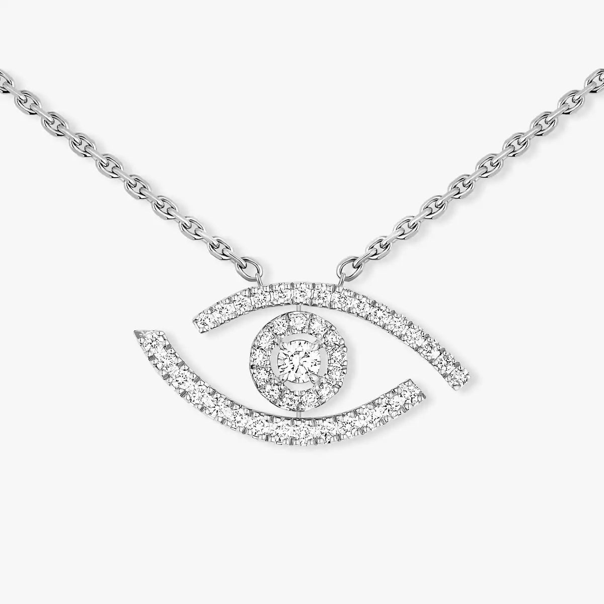 [Lumi Jewels]Pave_ Diamond Necklace Lucky Eye
