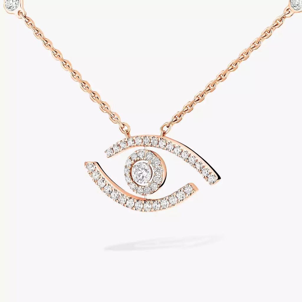 [Lumi Jewels]Pave_ Diamond Necklace Lucky Eye
