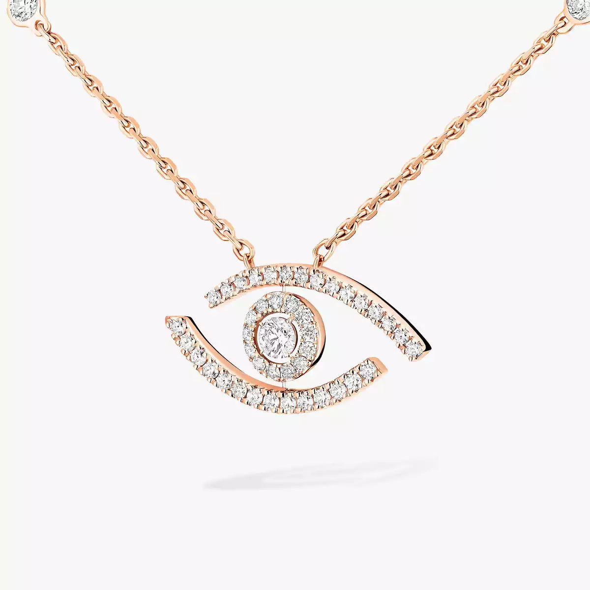 [Lumi Jewels]Pave_ Diamond Necklace Lucky Eye