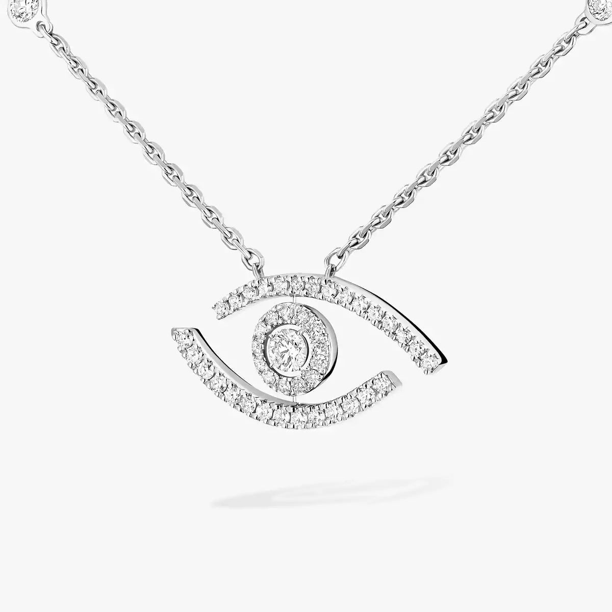 [Lumi Jewels]Pave_ Diamond Necklace Lucky Eye