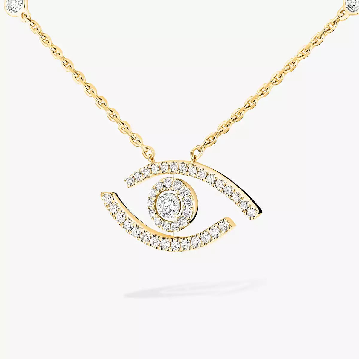 [Lumi Jewels]Pave_ Diamond Necklace Lucky Eye