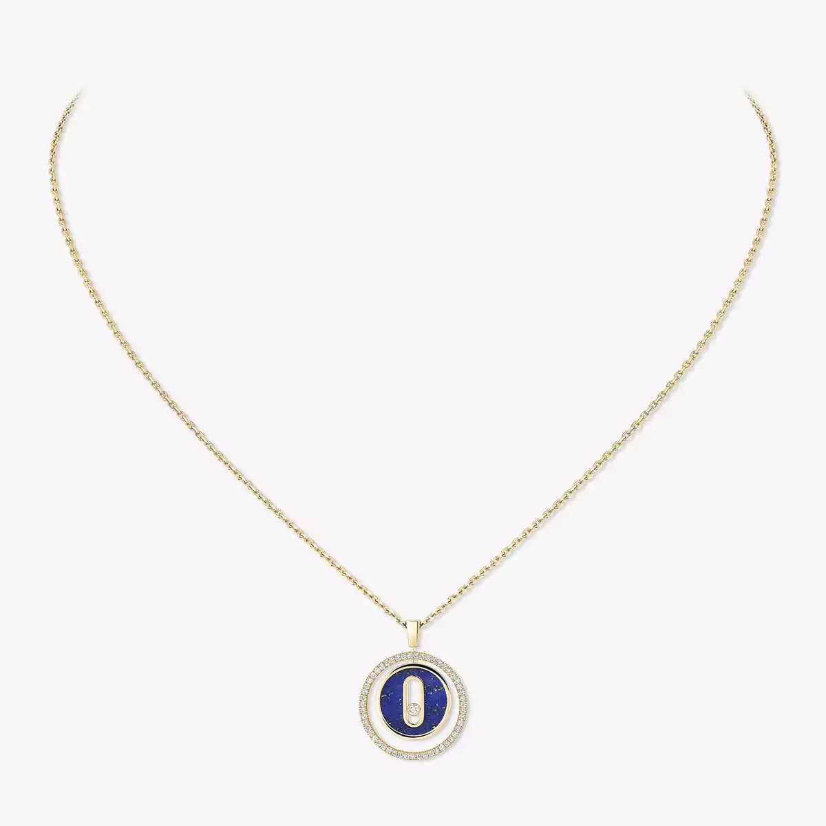 [Lumi Jewels]Lucky Move Diamond Necklace in Rose Gold and White Mother-of-Pearl