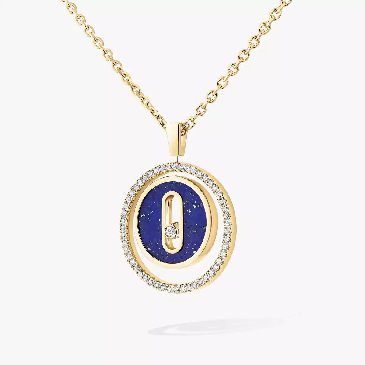 [Lumi Jewels]Lucky Move Diamond Necklace in Rose Gold and White Mother-of-Pearl