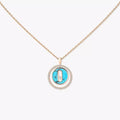 [Lumi]Lucky Move Diamond Necklace in Rose Gold and White Mother-of-Pearl