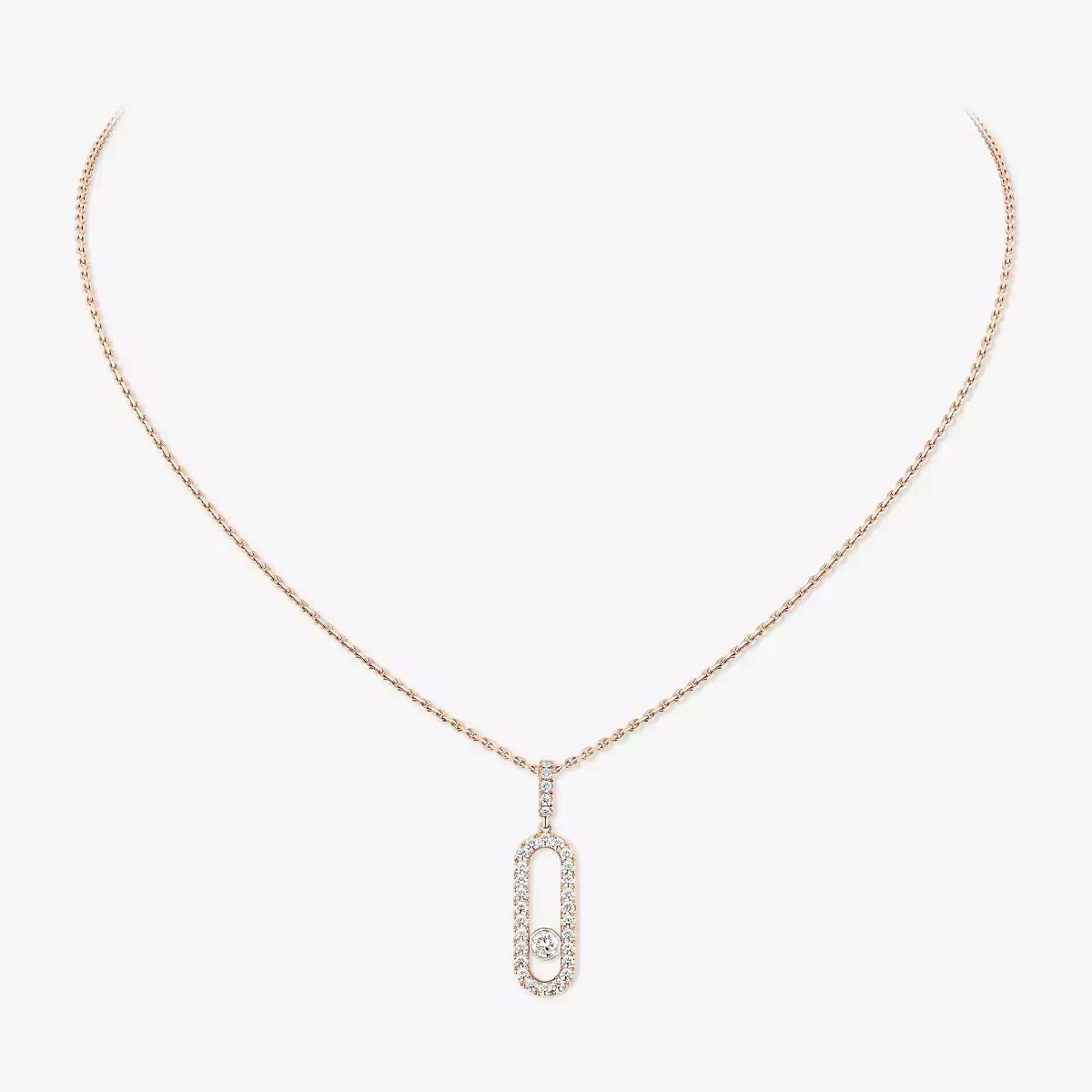 [Lumi Jewels]Move Uno Diamond Necklace in Rose Gold