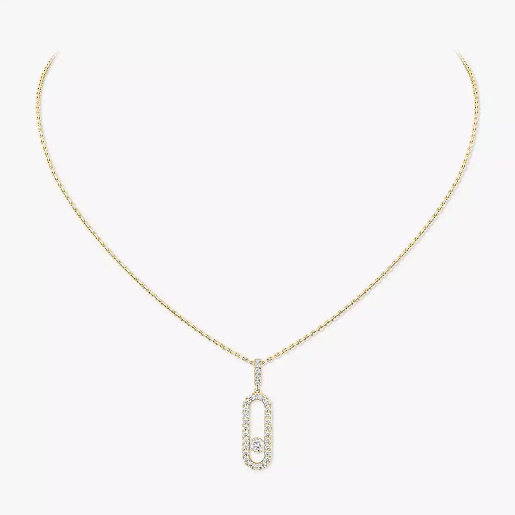 [Lumi]Move Uno Diamond Necklace in Rose Gold