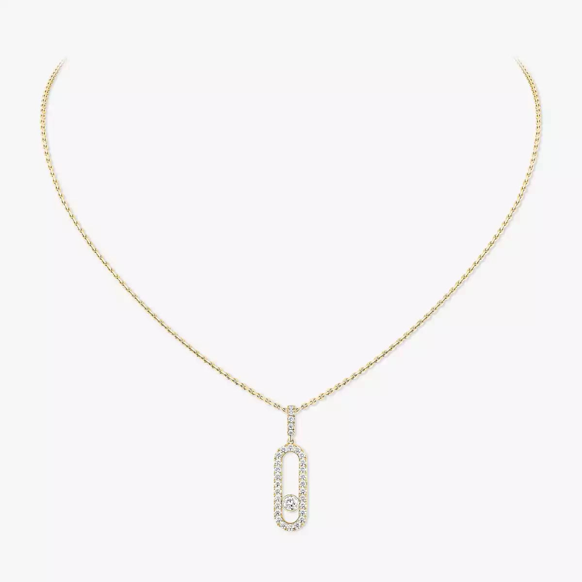 [Lumi]Move Uno Diamond Necklace in Rose Gold