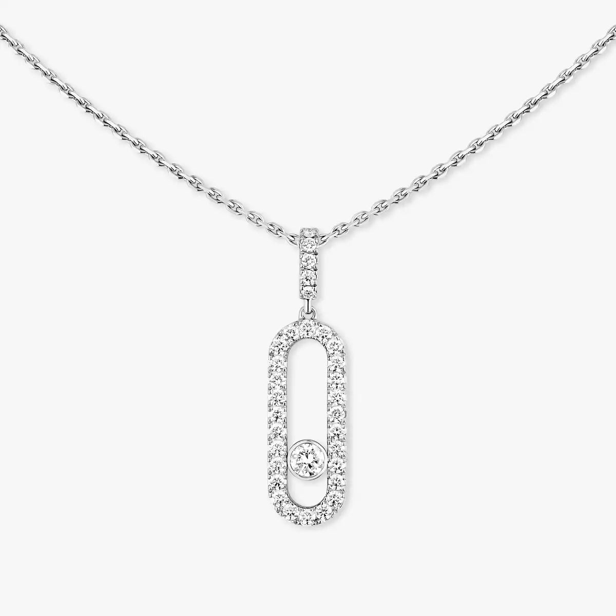 [Lumi]Move Uno Diamond Necklace in Rose Gold