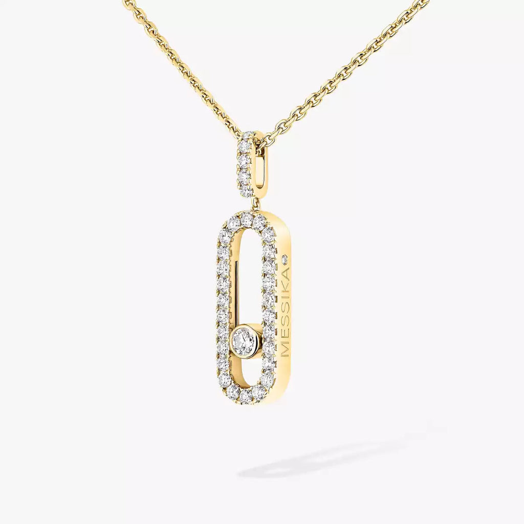 [Lumi]Move Uno Diamond Necklace in Rose Gold