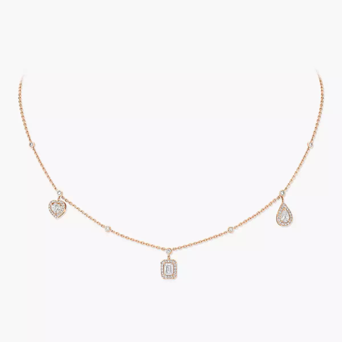 [Lumi Jewels]My Twin Diamond Necklace in Silver