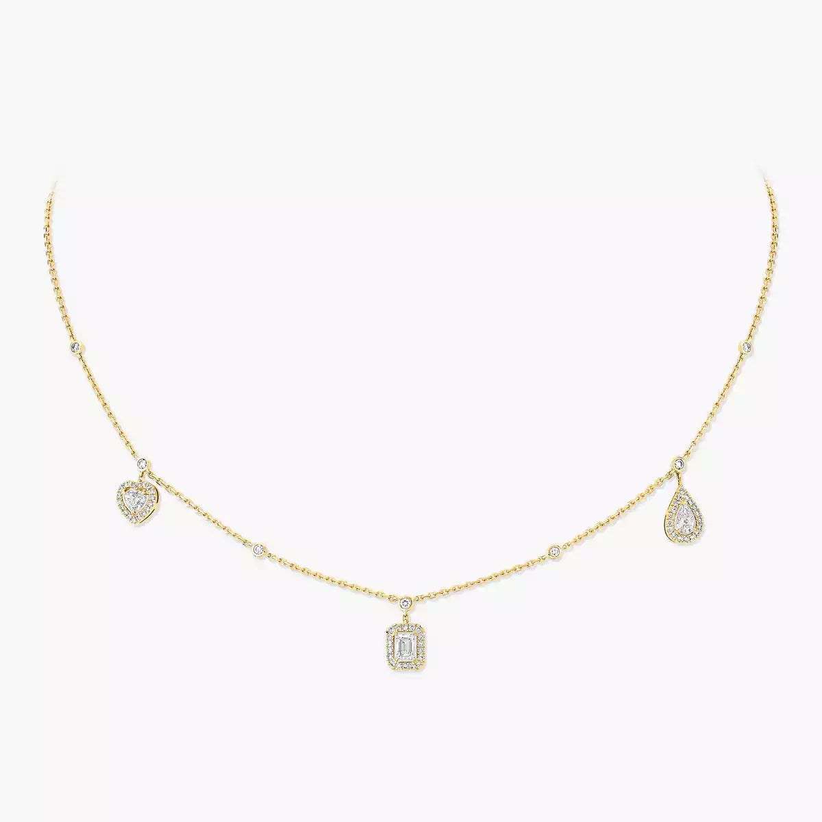 [Lumi Jewels]My Twin Diamond Necklace in Silver