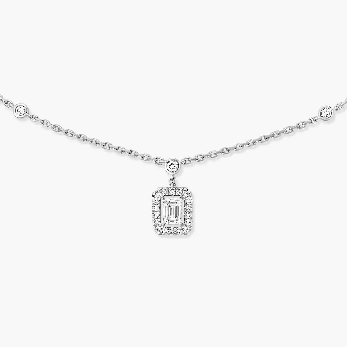 [Lumi Jewels]My Twin Diamond Necklace in Silver