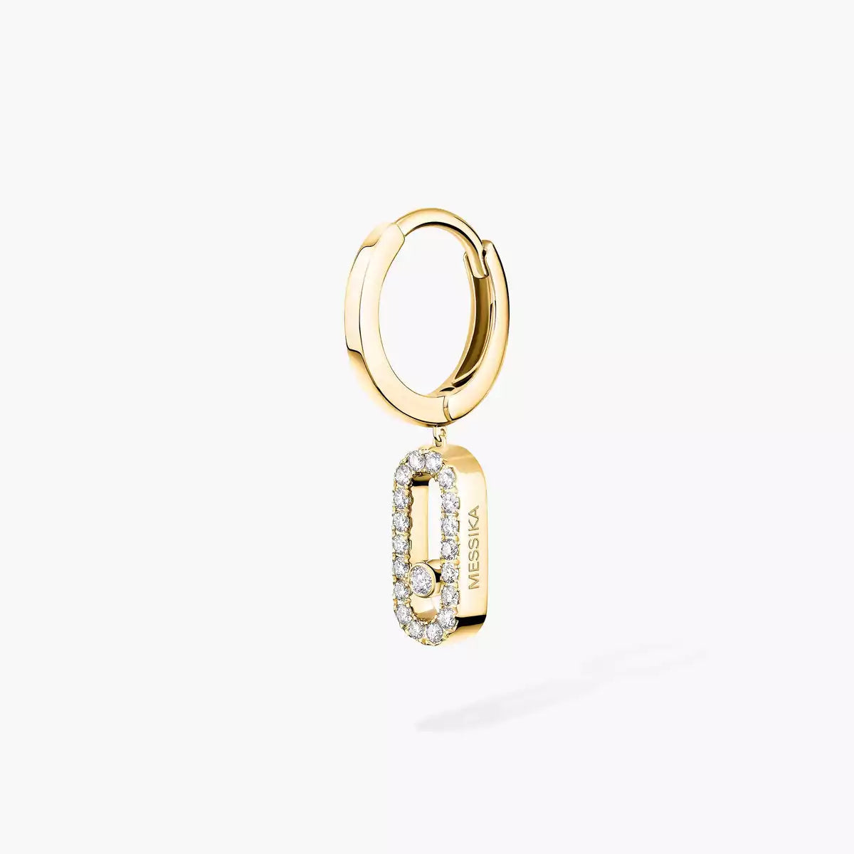 [Lumi Jewels]Move Uno Single Diamond Hoop Earring