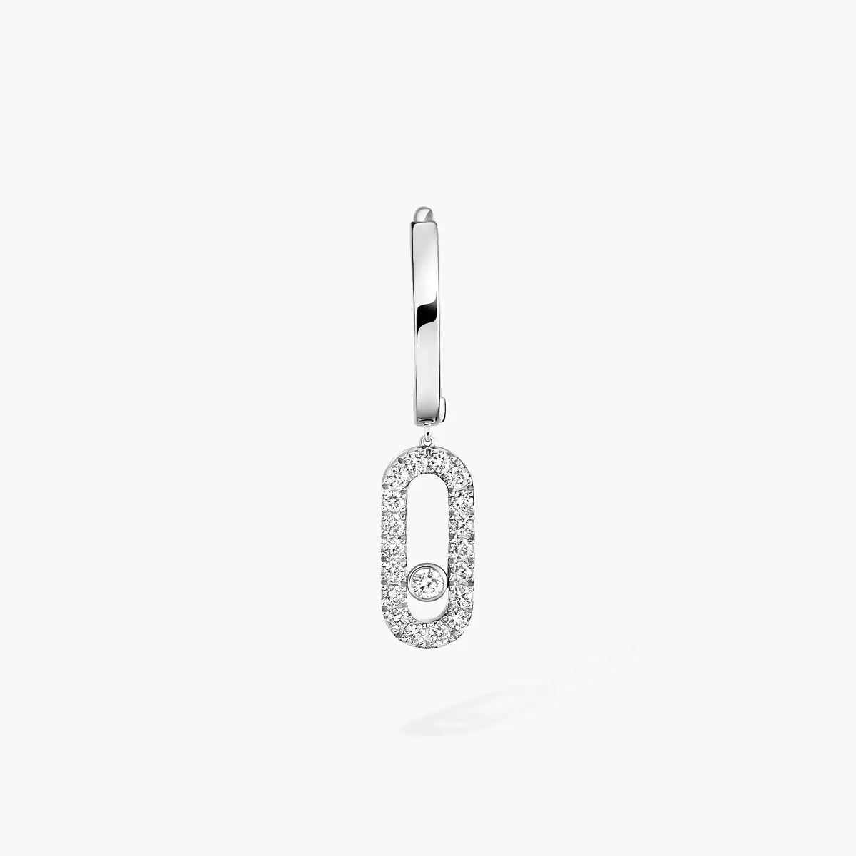 [Lumi Jewels]Move Uno Single Diamond Hoop Earring