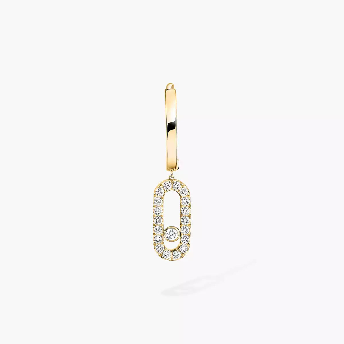 [Lumi Jewels]Move Uno Single Diamond Hoop Earring